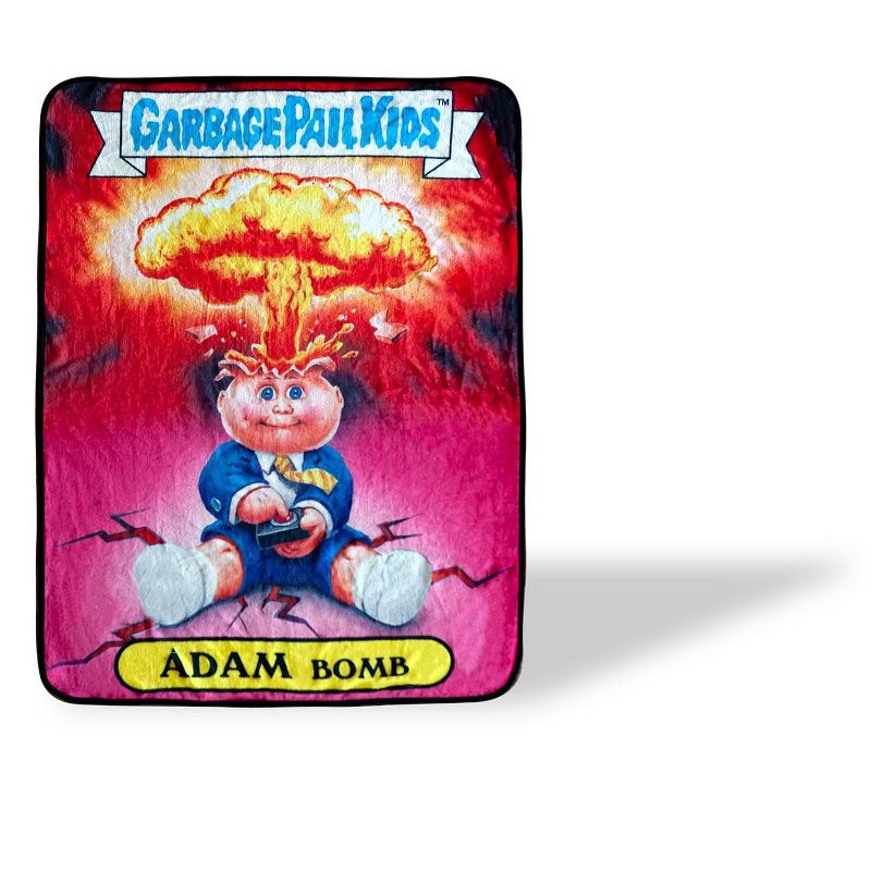 Just Funky Garbage Pail Kids Adam Bomb Large Fleece Throw Blanket | 60 x 45 Inches, 1 of 8