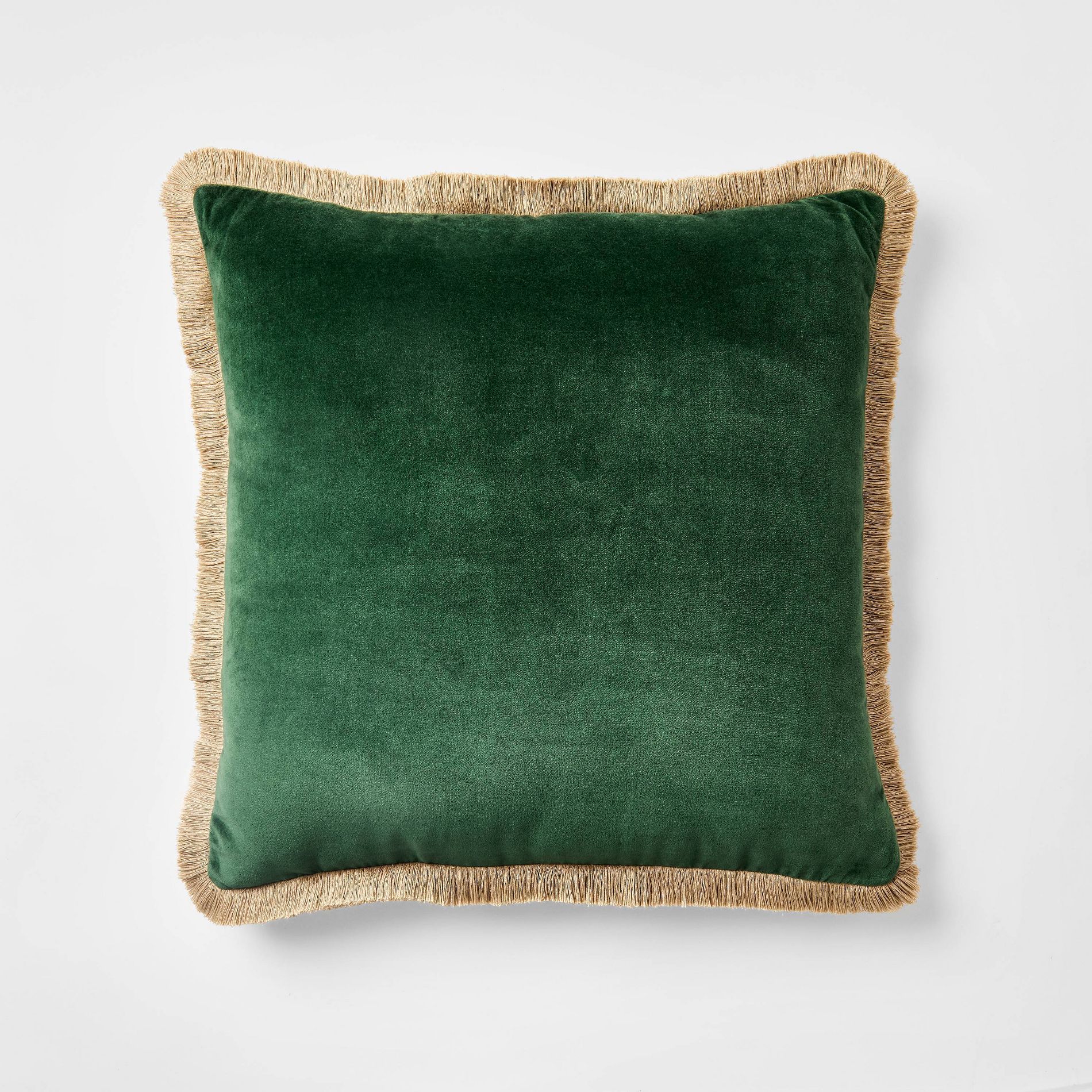 Velvet Throw Pillow with Fringe Trim - Threshold™ designed with Studio McGee