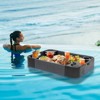 EAGLE PEAK Rectangular Floating Tray for Pool and Hot Tub Wicker Serving Tray with Handles & Cup, Large Floating Tray for Food & Drinks - 2 of 4