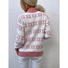 Coolmee Women's Ugly Christmas Sweater Xmas Snowflake Turtleneck Long Sleeve Knitted Pullover Holiday Party Knitwear - 4 of 4
