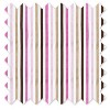 Bacati - Mod Stripes Pink Beige Brown Cotton Printed Single Window Curtain Panel - image 4 of 4