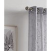 Dainty Home Rita 2-pack Linen Textured Grommet Window Panels With 3d Chenille Floral Embroidery - 2 of 4