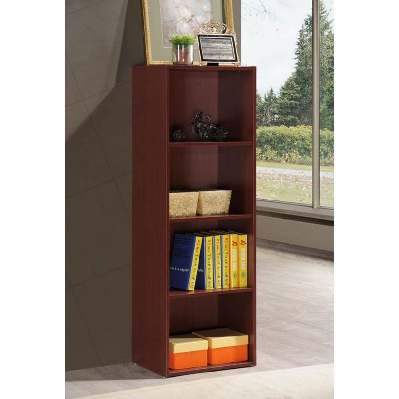 Hodedah 12 x 16 x 47 Inch 4 Shelf Bookcase and Office Organizer Solution for Living Room, Bedroom, Office, or Nursery, 3 of 5