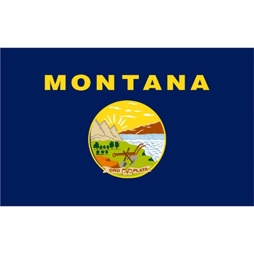 Halloween Montana State Flag - 4' x 6'