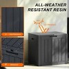 31 Gallon Resin Deck Box, Waterproof UV Resistant Outdoor Storage Box for Garden, Indoor - 4 of 4