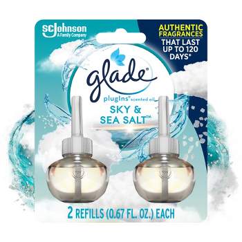 Glade PlugIns Scented Oil Air Freshener Refills - Sky & Sea Salt - 1.34 fl oz/2pk