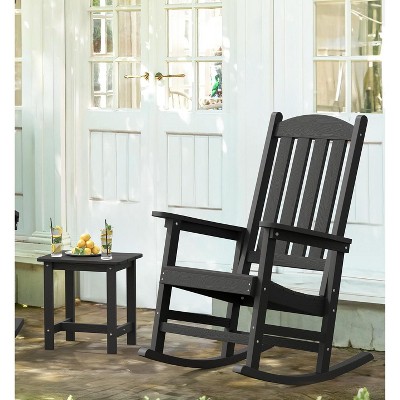 Arceso Outdoor Rocking Chairs Set, 1 Chairs & 1 Table HDPS Poly Rocking Chair, All Weather Resistant, Heavy Duty Rocker Chair For Patio, Lawn, Garden