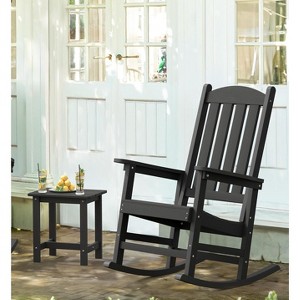 Arceso Outdoor Rocking Chairs Set, 1 Chairs & 1 Table HDPS Poly Rocking Chair, All Weather Resistant, Heavy Duty Rocker Chair For Patio, Lawn, Garden - 1 of 4
