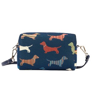 Signare USA Dachshund Blue Hip Length Shoulder Bag - 1 of 4