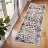 Ivory Navy and Orange Floral Power Loom Area Rug - 2 of 4