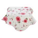35"x35" Square Vinyl Water Oil Resistant Printed Tablecloths Pink Sunflower - PiccoCasa