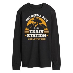 Men's - Yellowstone - You Need A Ride To The Train Station Long Sleeve Graphic T-Shirt - 1 of 4