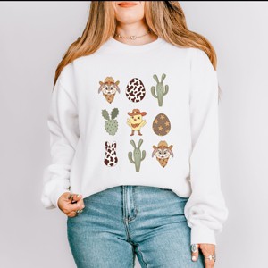 Simply Sage Market Western Easter Chart Sweatshirt - 1 of 4