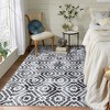 Boho Area Rugs Washable Rug Moroccan Rug Modern Geometric Traditional Rug, 5' x 7' Gray - 3 of 4