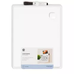 U Brands 11"x14" Contempo Magnetic Dry Erase Board White Frame