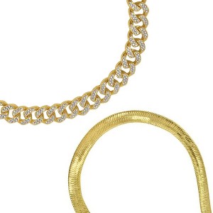 Adornia Gold 2-Piece Chunky Chain Set : Target