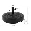 High-density Polyethylene Plastic Umbrella Base,Multifunctional Patio Umbrella Base With Two Adjustable Knobs -The Pop Home - 4 of 4