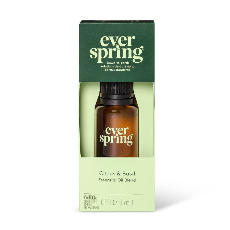 Citrus &#38; Basil Essential Oil Blend - 0.5 fl oz - Everspring&#8482;, 1 of 5