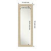 Amanti Art Classic Honey Silver Non-Beveled On the Door Mirror Full Length Mirror, Wall Mirror 52 in. x 18 in - 4 of 4