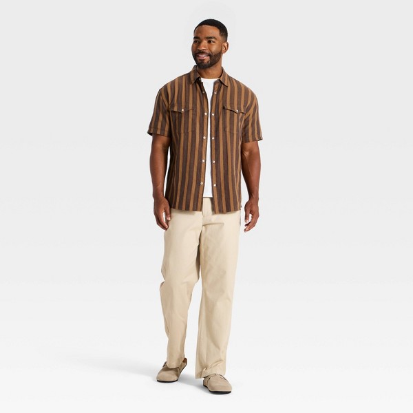 Camisa western de botones de manga corta para hombre - Goodfellow & Co™ 3