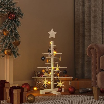 Wooden Christmas Tree Natural wood Solid pine wood and bamboo Small