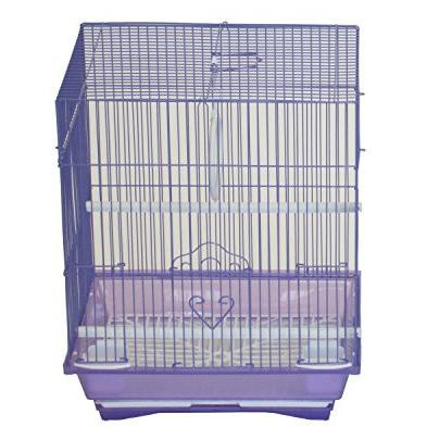 YML A1124MPUR Flat Top Small Parakeet Cage 11 inches x 8.5 inches x 14 inches