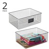 mDesign Wide Steel Kitchen Organizer Basket - Label Slot - 2 of 4