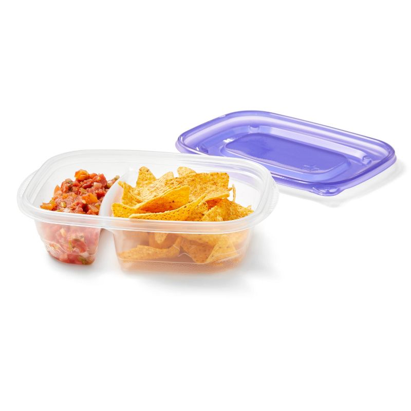 Snap and Store Divided Rectangle Food Storage Container - 3ct/24 fl oz - up &#38; up&#8482;, 2 of 4