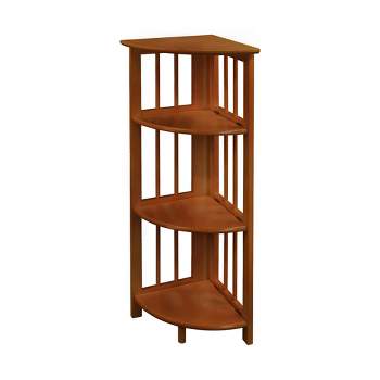 4 Shelf Corner Folding Bookcase - Flora Home