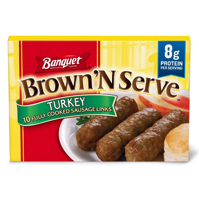 Banquet Frozen Brown'N Serve Frozen Turkey Links - 6.4oz, 1 of 4