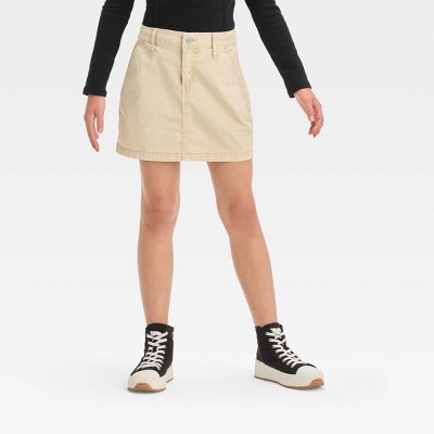 Girls' Twill Chino Skirt - art class™ Almond Brown XS