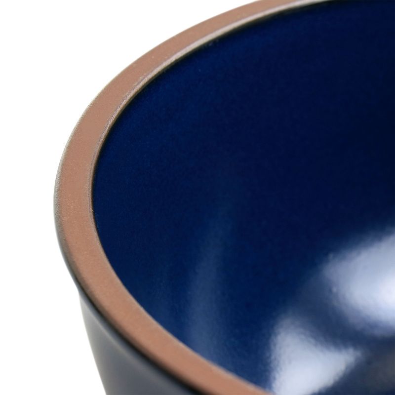 Gibson Elite Dumont 4 Piece Terracotta Bowl Set in Dark Blue, 4 of 7