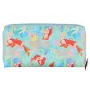 The Little Mermaid Wallet Allover Under The Sea Design Full Zip Around Faux Leather Clutch Multicolored - 4 of 4