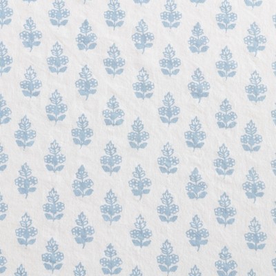 Francesca Blue Cotton Percale Queen Sheet Set