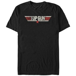 Men's Top Gun Distressed Movie Logo T-Shirt - 1 of 4