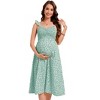 Maternity Dress Women Floral Midi Boho Flowy Dresses A Line Casual Sundress - 3 of 3