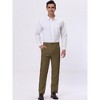 Lars Amadeus Men's Flat Front Straight Fit Solid Color Wedding Prom Dress Pants - image 3 of 4