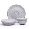 Pfaltzgraff Bethany 12-Piece Stoneware Dinnerware Set, Rustic Lodge Style with Embossed Floral Motifs, Includes Plates & Bowls - 2 of 4