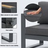 Aoodor Patio Furniture Loveseat Aluminum Sofa Couch Deep Seat - 2 of 4