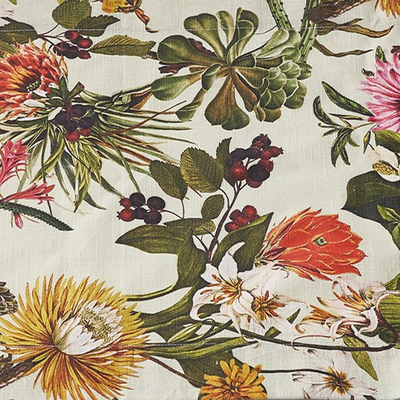 tagltd The Botanist's Garden Wildflower Print on Green Background Table Runner Décor Decoration,  72L x 18 W-in, 3 of 4