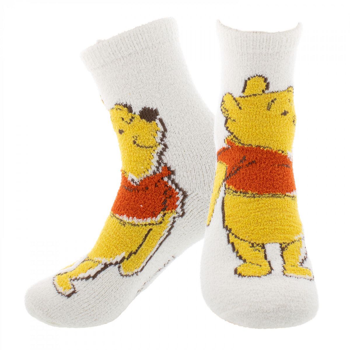 Womens Winnie The Pooh Fuzzy Ankle Socks