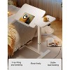 Sapphtopaz Modern Bedside Desk with Wheels & H-Shaped Base Adjustable Height Overbed Desk with Tilting Mobile Over the Bed Desk for Bed Sofa - 3 of 4