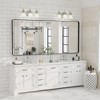 Apmir 36 in. W x 77 in. H Rectangular Aluminum Alloy Framed and Tempered Glass Wall Mirror in Matte Black - 2 of 4