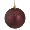 Northlight Shatterproof 4-Finish Christmas Ball Ornaments - 2.5" (60mm) - Mulberry - 60ct - 2 of 4
