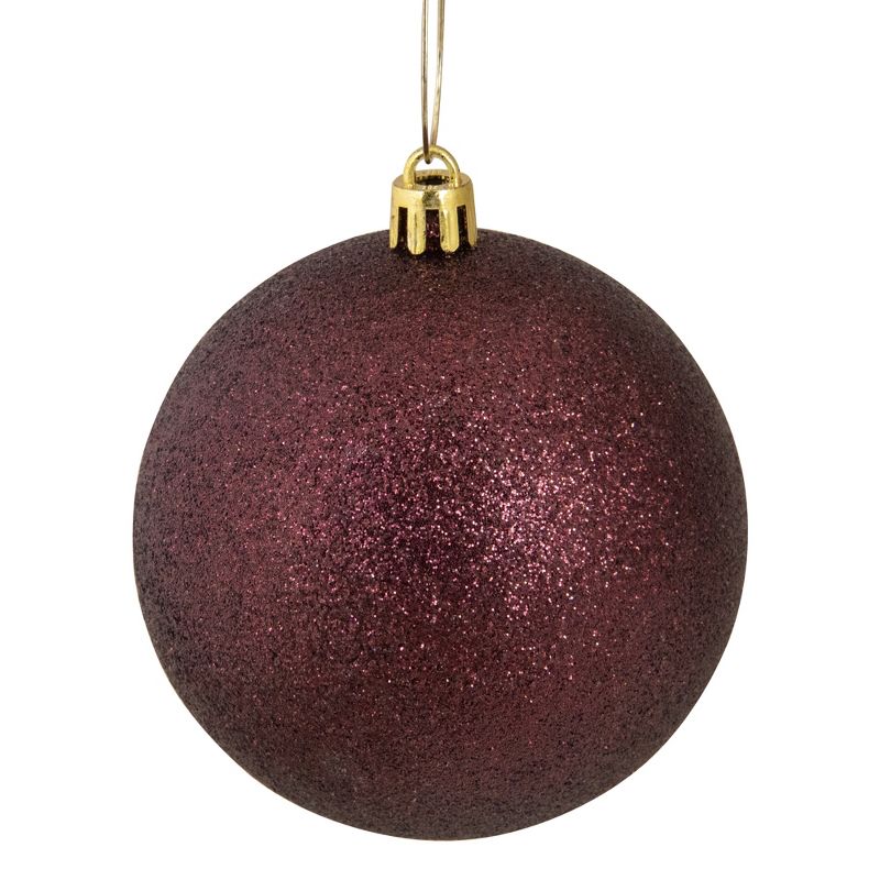 Northlight 32ct Shatterproof 4-Finish Christmas Ball Ornament Set 3.25" - Purple, 3 of 7