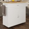 Lavish Home Rolling Kitchen Island with Spice Rack and Storage Cabinet - 4 of 4