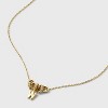 14K Gold Dipped Cubic Zirconia Rondelle Initial Necklace - A New Day™ Gold - 4 of 4