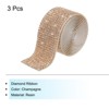 Unique Bargains Self-Adhesive DIY Crafts Decorations Crystal Rhinestone Diamond Ribbon 3 Rolls - 4 of 4
