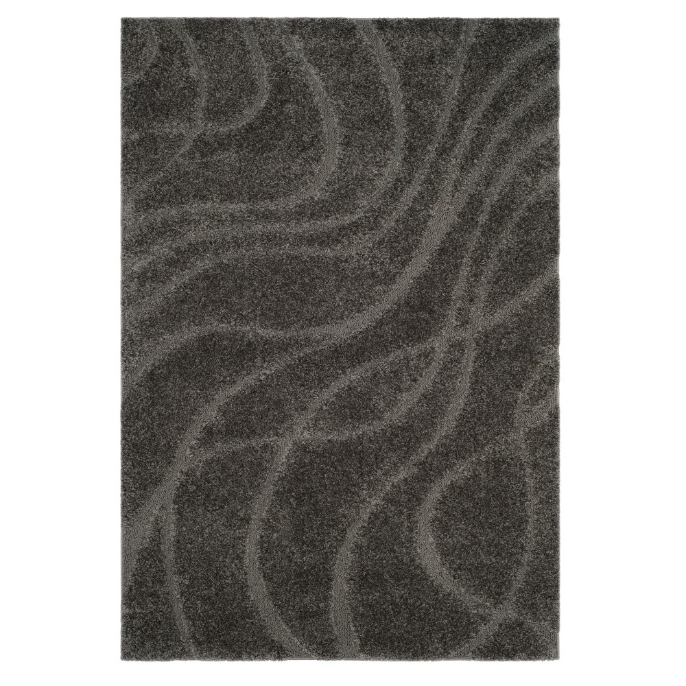 Gray Swirl Loomed Area Rug 5'3inX7'6in - Safavieh