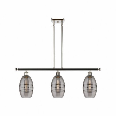 Vaz - 3 Light Stem Hung Island In Industrial Style-8.63 Inches Tall and 36 Inches Wide